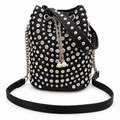 The Midnight Sparkle Studded Bucket Bag