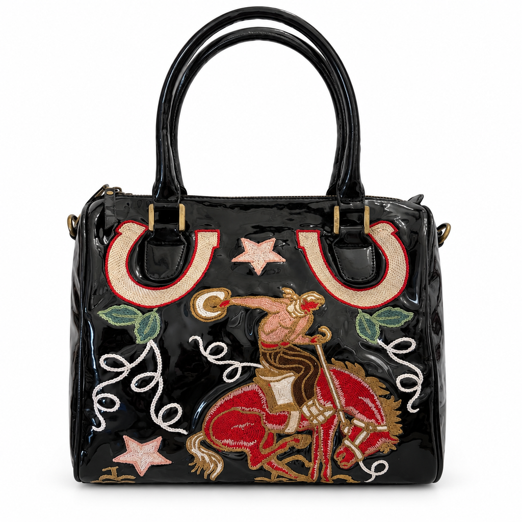 The Midnight Rodeo Embroidered Western Satchel
