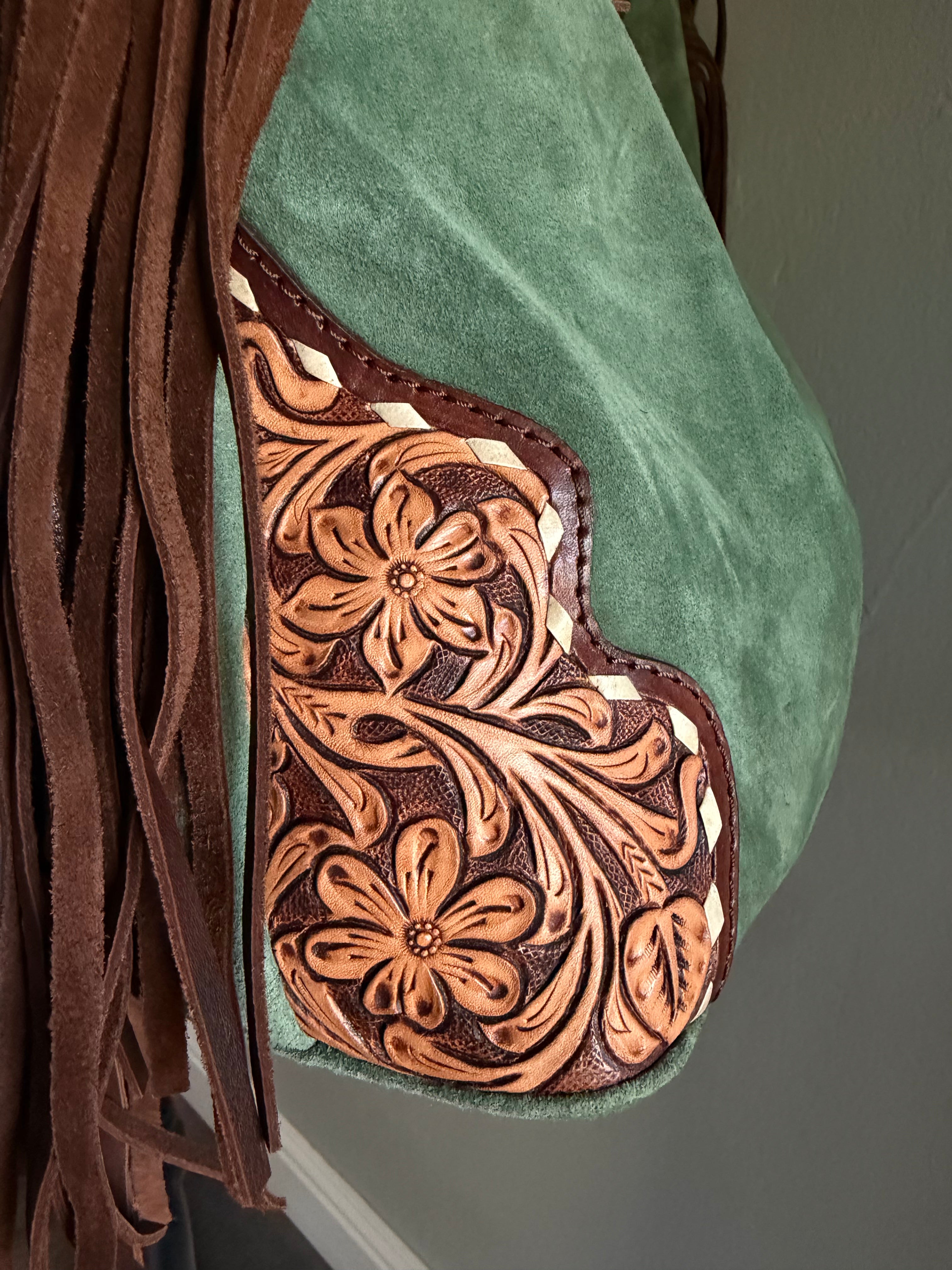 Sagebrush Darling Hand-Tooled Leather Concealed Carry Hobo