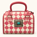 The Prairie Rose Turquoise Concho Leather Satchel