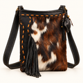 Midnight Prairie Italian Leather & Cowhide Crossbody