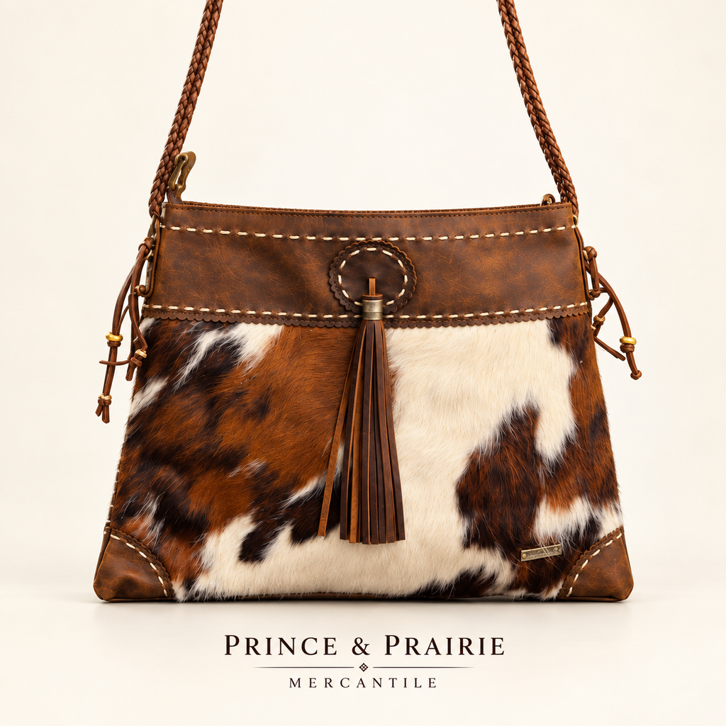 The Ranch Luxe Italian Leather & Cowhide Handbag