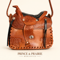 The Showstopper Floral Tooled Leather Saddle Handbag