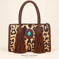 The Wild Prairie Leopard Fringe Handbag