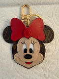 Minnie Mouse Purse Charm with Authentic Louis Vuitton Monogram Canvas